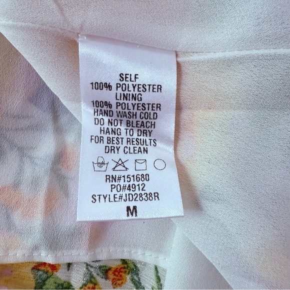 STORIA Floral Baby Doll Shimmer Chiffon Maxi Dress Size M - Picture 8 of 8